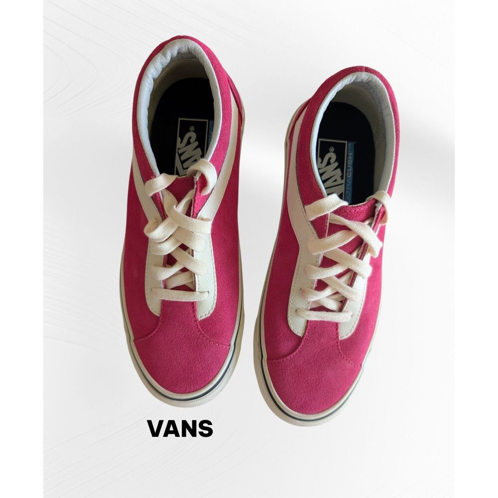 Vans UltraCush Pink & White Old Skool-Style Suede Sneakers Unisex
